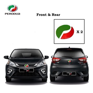 PERODUA LOGO 2PCS Epoxy sticker STICKER EMBLEM REFLECTOR 