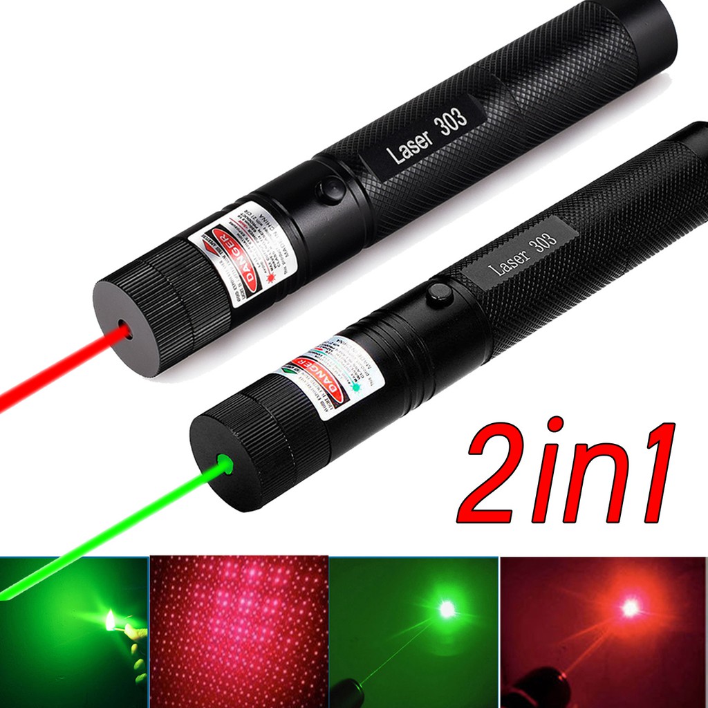 2PC 200Miles 532nm Star Green Laser Pointer Pen Torch Visible Beam Lazer Cat Toy 
