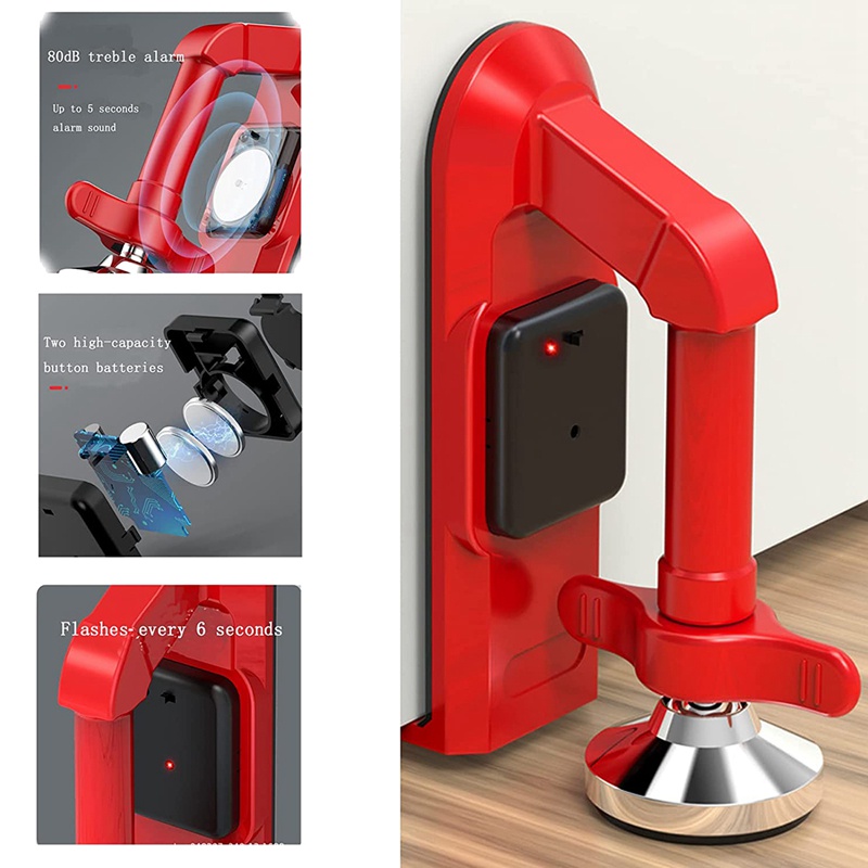 Door Lock Portable Locks Self-Defense & Anti-Theft Door Stop Alarm Travel Travel Accommodation Door Lock Security Device Door Stopper