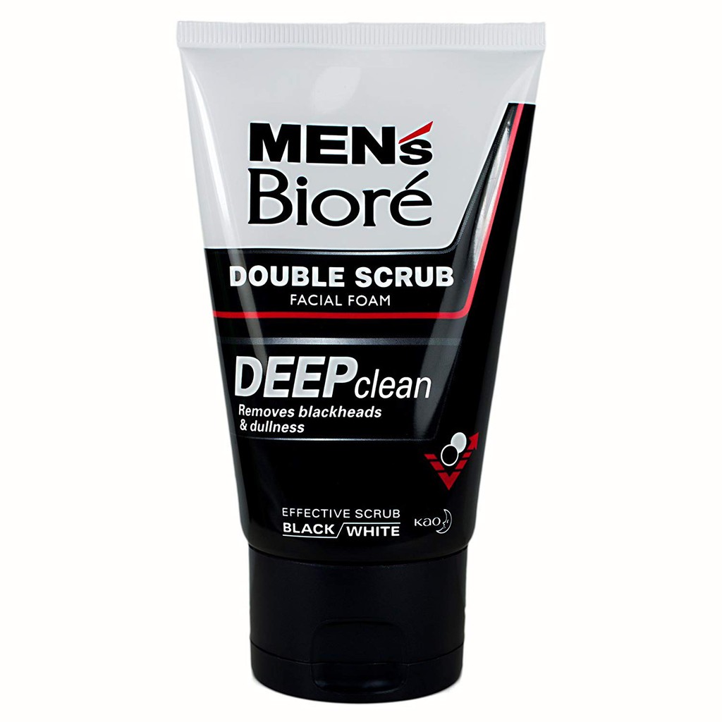 Men's Biore Deep Clean Double Scrub Facial Foam 100g