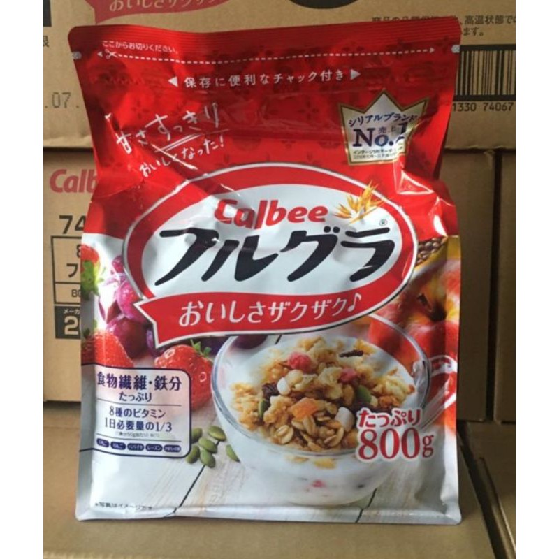 Original Japan Calbee Fruits Granola Cereal (Original 800g / Choco 700g