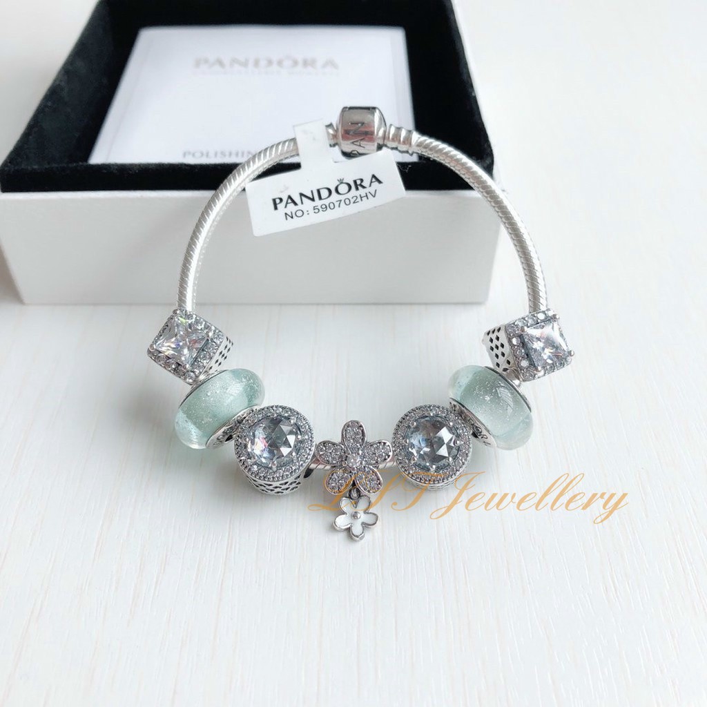 Best-selling Pandora charms bracelet Pandora Bracelets Pandora Flower 925 Silver Bracelet Color White Dazzling Daisy Dragon Pendant Bracelet Female Jewelry gift ASRT666 | Shopee Malaysia