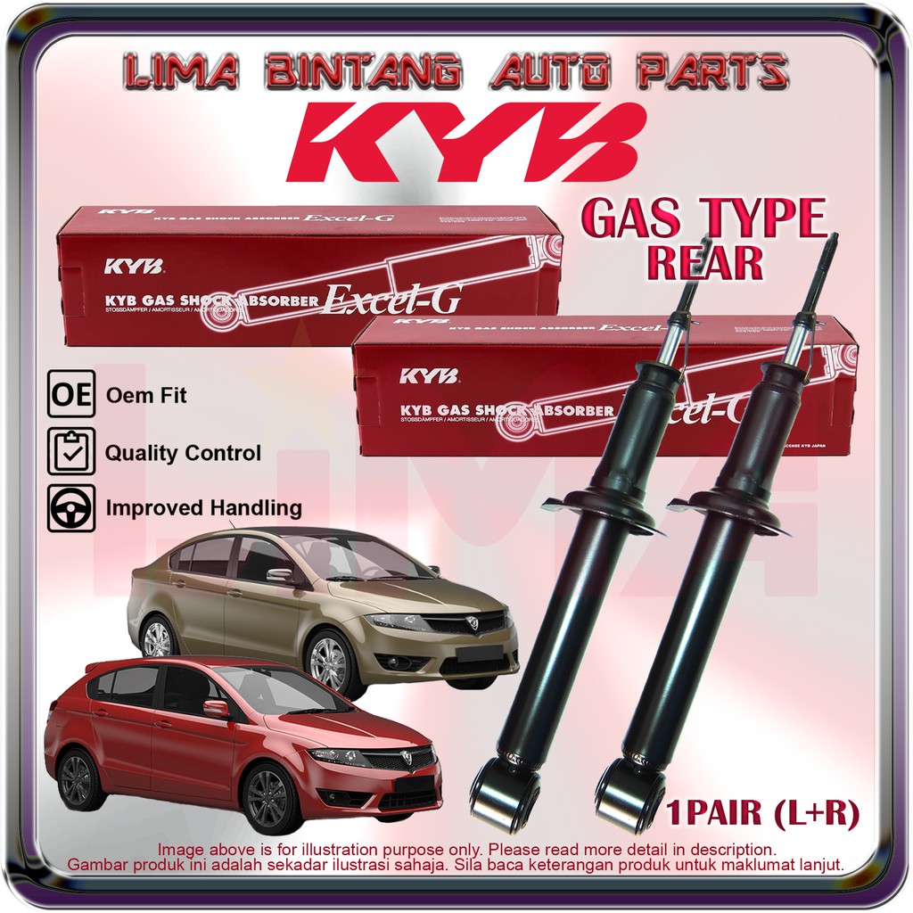 Buy 1pair Proton Preve Suprima Rear Shock Absorber Gas Kayaba Kyb Seetracker Malaysia