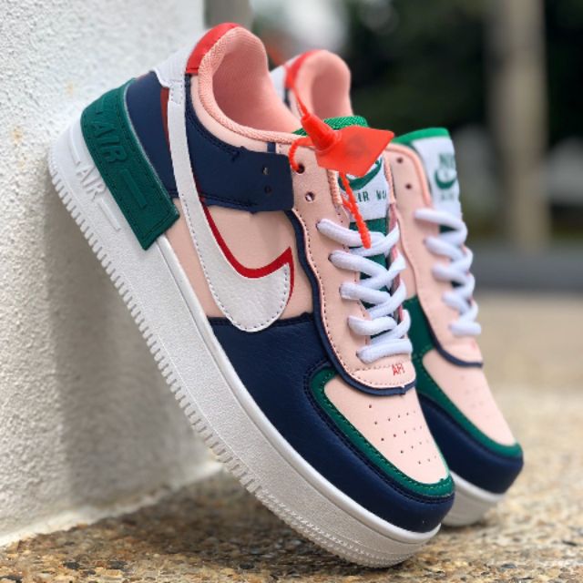 air force 1 pink blue green