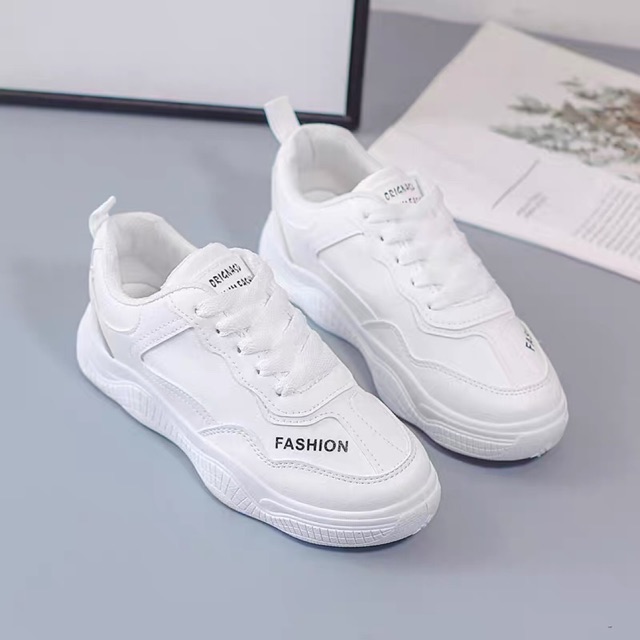 white colour sneakers shoes