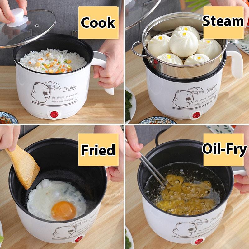 Electric Pot /Mini Rice Cooker with steamer Free Malaysia 3 pin cable