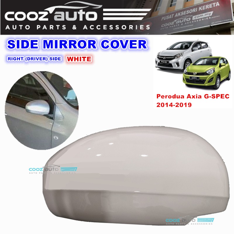 Perodua Axia G-Spec 2014 - 2019 Side Mirror Cover WHITE 