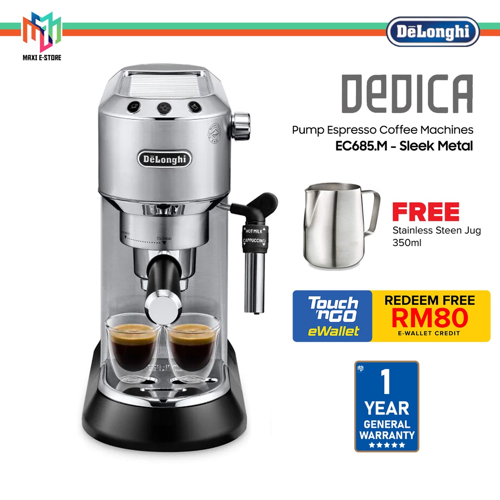 [FREE Milk Jug] Delonghi Coffee Machine EC685.M Pump Espresso EC685M