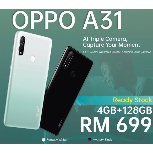 Oppo A31 4ram 128gb Original Malaysia Warranty Shopee Malaysia