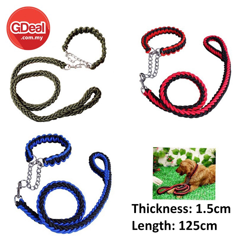 Pet Dog Collar Strong Traction Rope Leashes Traction Rope Collar (125cm/1.5cm)