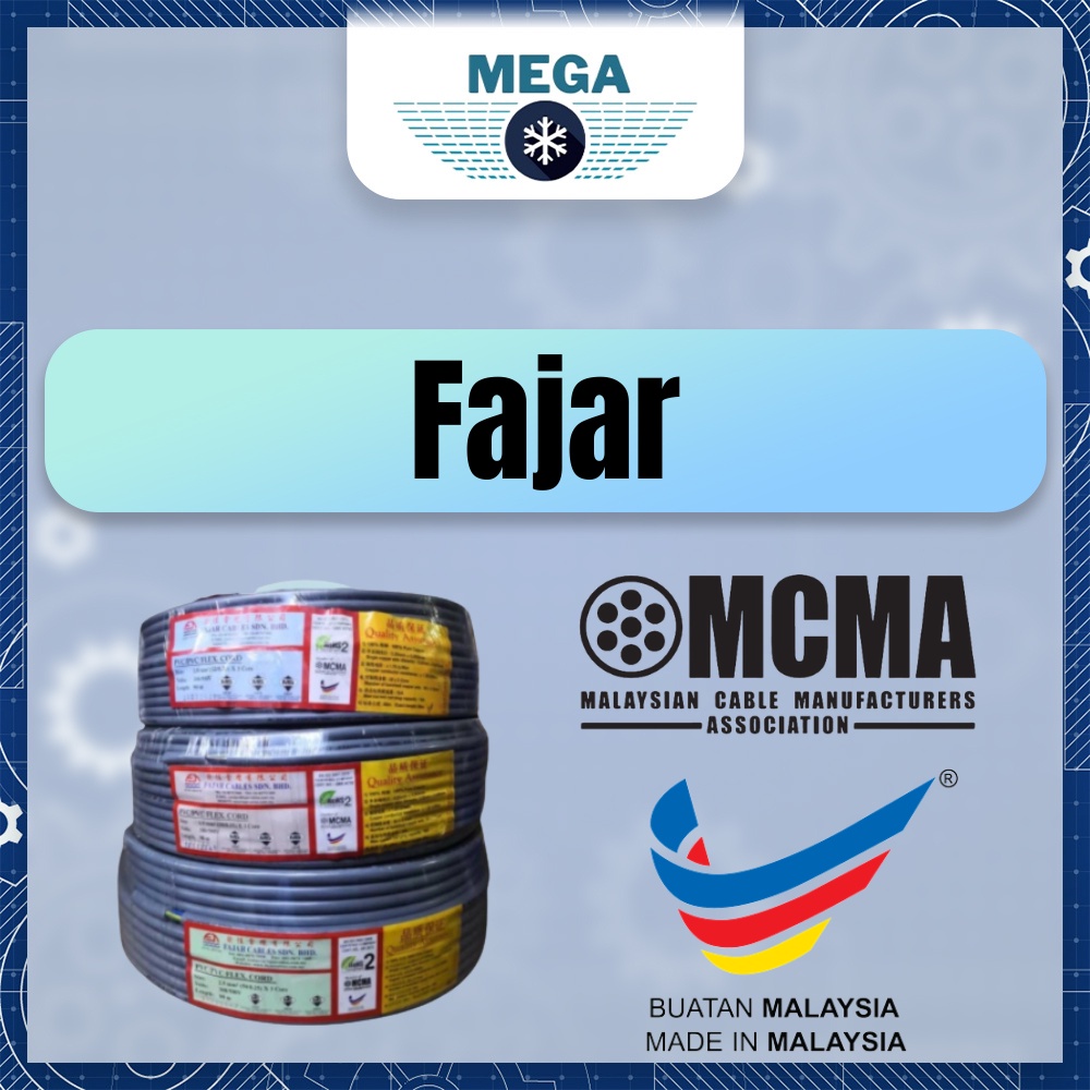 [MEGA SALES !!!]  Fajar 1.0mm² (30/0.25)x 3 core / 1.5mm²(30/0.25)x 3core flexible cable x 90meter