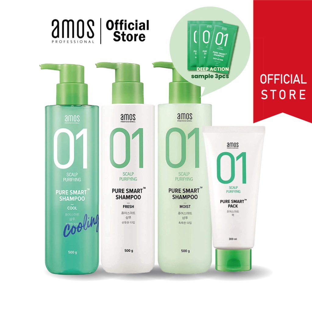 [AMOS PROFESSIONAL] Pure Smart Line dandruff hair care Shampoo Fresh