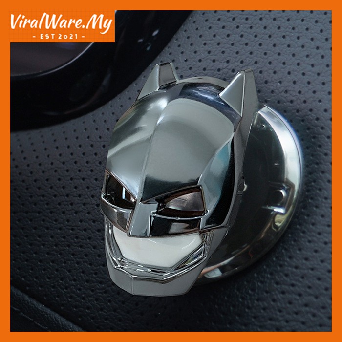 READY BATMAN START BUTTON CAR COVER Decoration DC Batman Head Engine