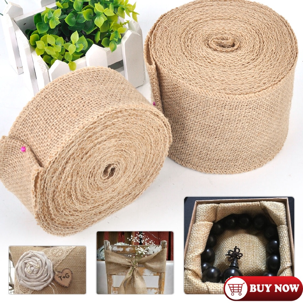 Hot Wholesale 5M/Roll Vintage Ribbon Wedding Decor / Jute Burlap Ribbon Decor / DIY Handcrafted material / Table Runners