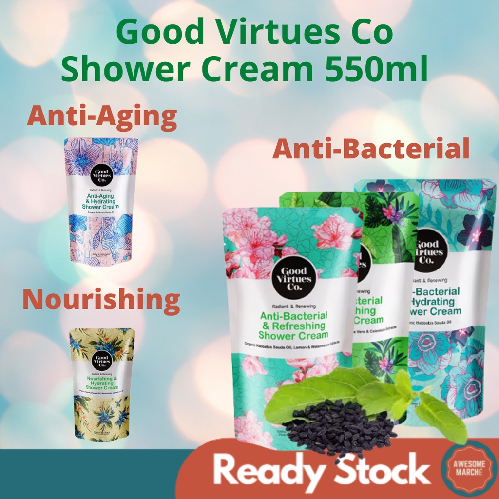 Good Virtues Co AntiAging AntiBacteria Hydrating Shower Cream Body