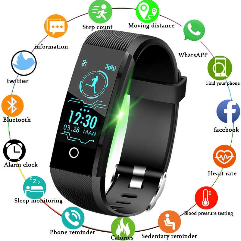 2019 smart watch men women heart rate monitor blood pressure fitness tracker smartwatch sport smart clock watch for ios android