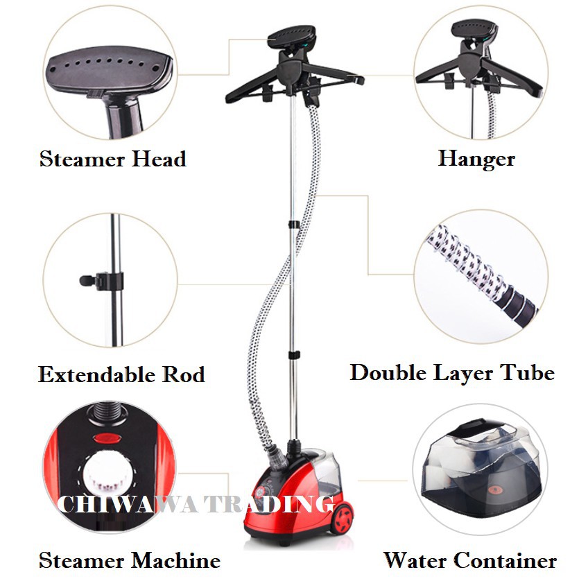【Malaysia 3 Pin Plug】Garment Steamer 1.8L Tobi Standing Hanging Garment