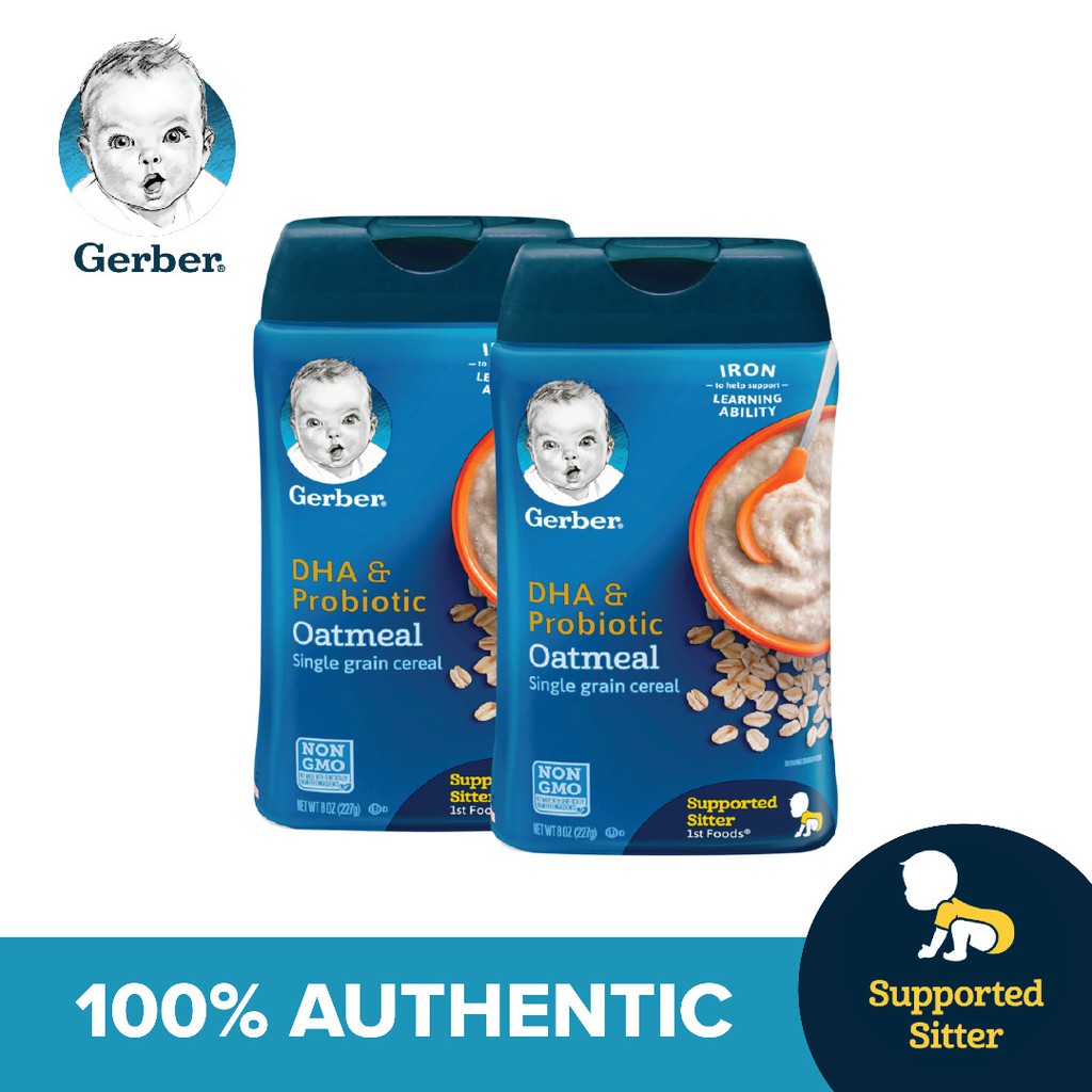 gerber dha & probiotic oatmeal baby cereal