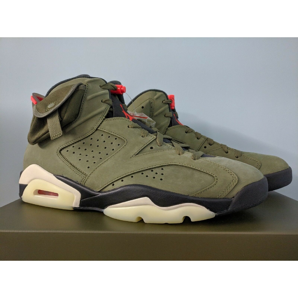 Nike X Travis Scott Air Jordan 6 Retro Cactus Jack Uk 12 Us 13 Cn1084 0 Shopee Malaysia