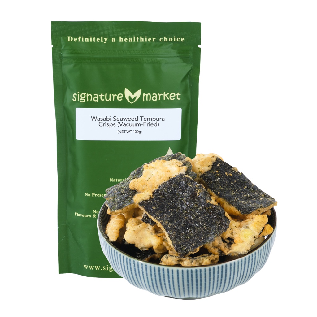 Signature Market Wasabi Seaweed Tempura Crisps (VacuumFried) (100g
