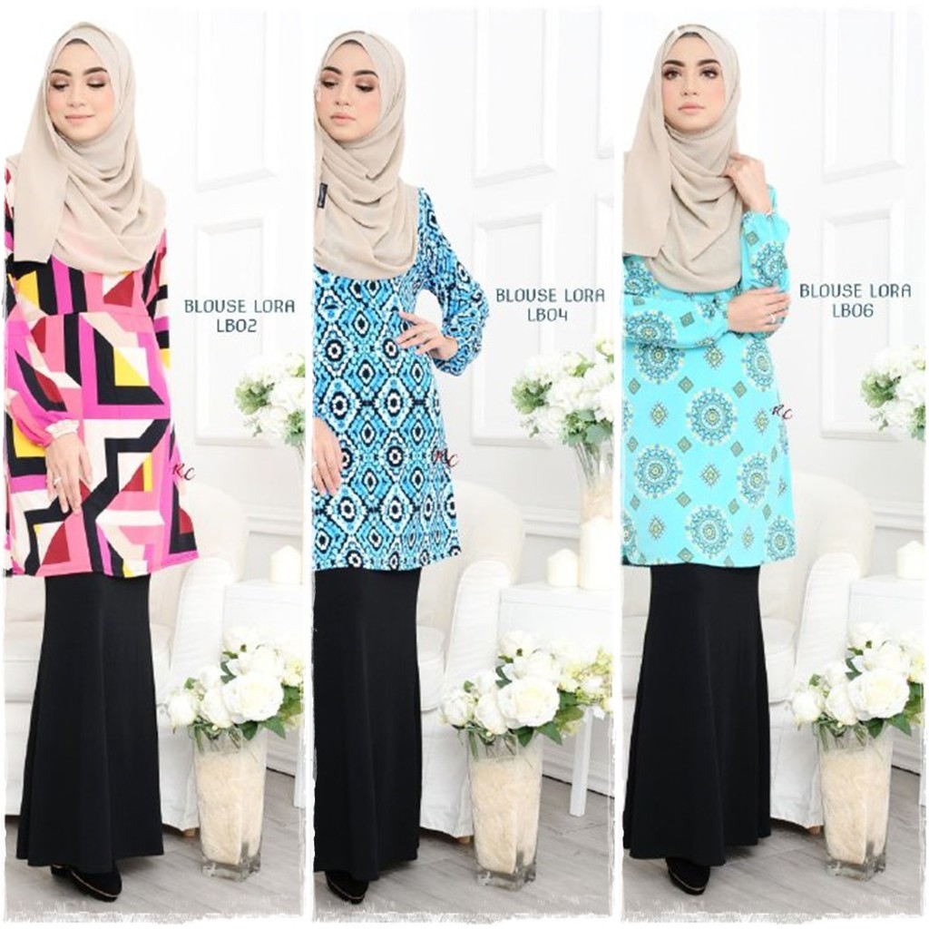 LORA MUSLIMAH BLOUSE  LABUH IRONLESS NURSING FRIENDLY 