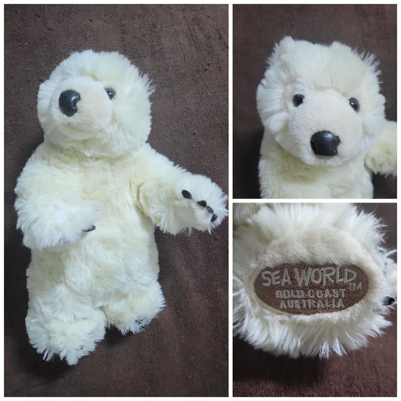 Authentic Australia Sea World Standing Polar Bear Plush Soft Toy