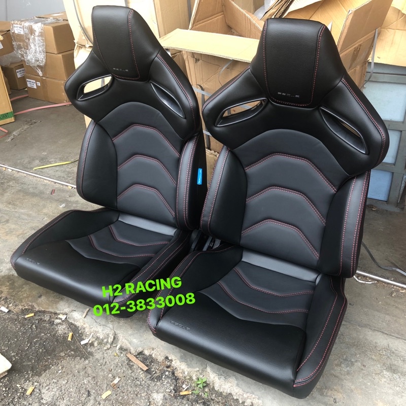 SSCUS SPORT SEAT UNIQ BLACK / WIRA WAJA SATRIA PERSONA MYVI VIVA ALZA BLM FLX PUTRA / RED / BRIDE / 