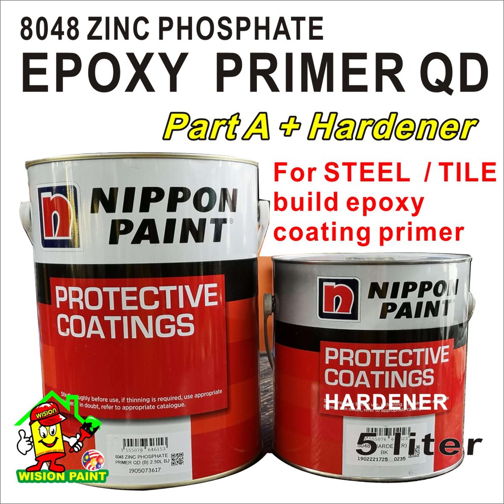 5L NIPPON 8040 ZINC PHOSPHATE PRIMER QD ( REDDISH ) 5L TWOPACK HIGH