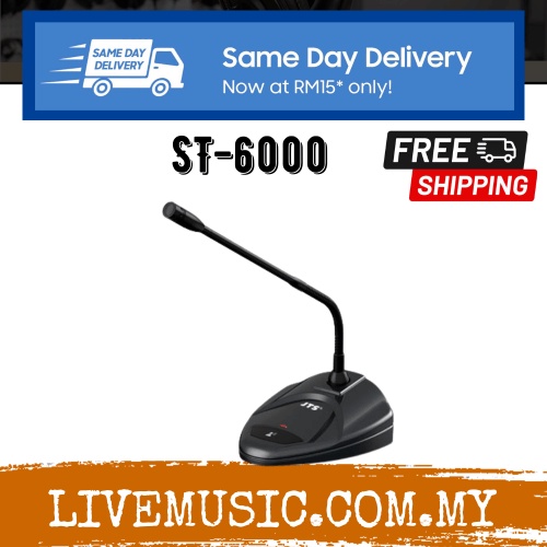 JTS ST6000 Gooseneck microphone set with solid metal body base