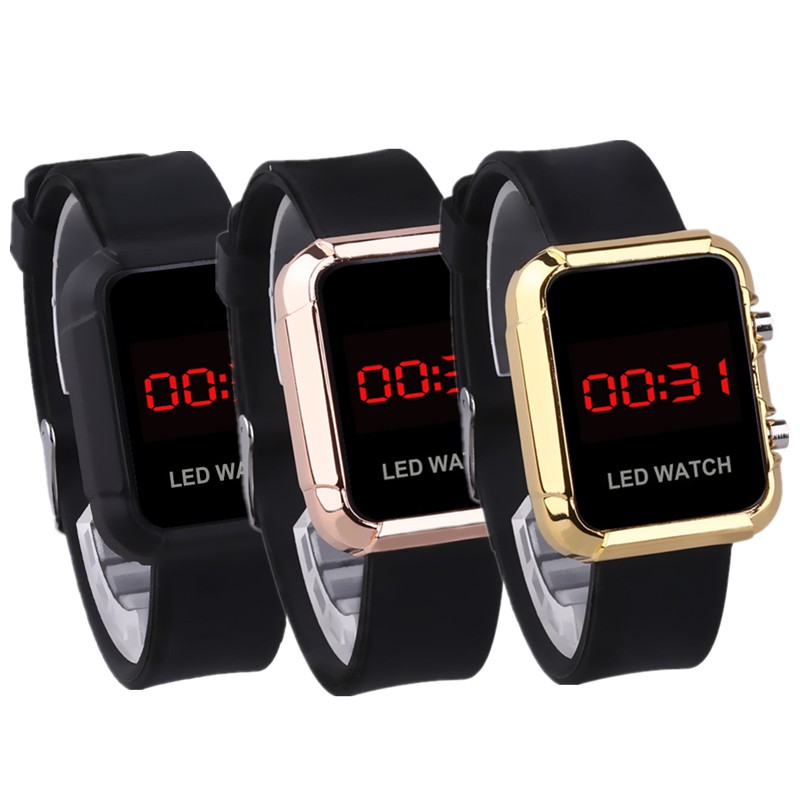 silicone digital led watch