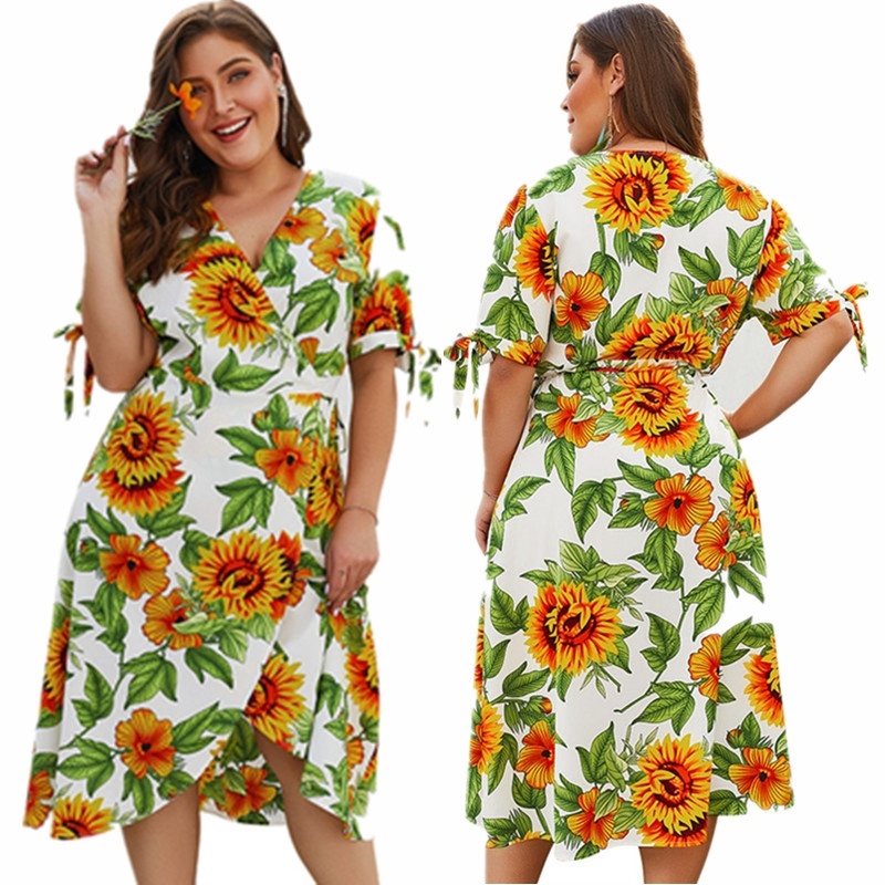 plus size sunflower dress