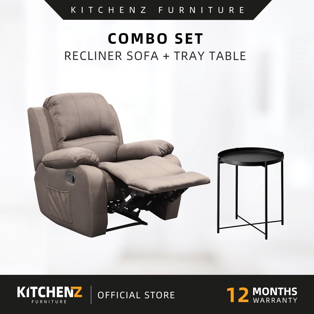 KitchenZ Recliner Sofa Recliner Chair 1 Seater Sofa Bed Kerusi Recliner