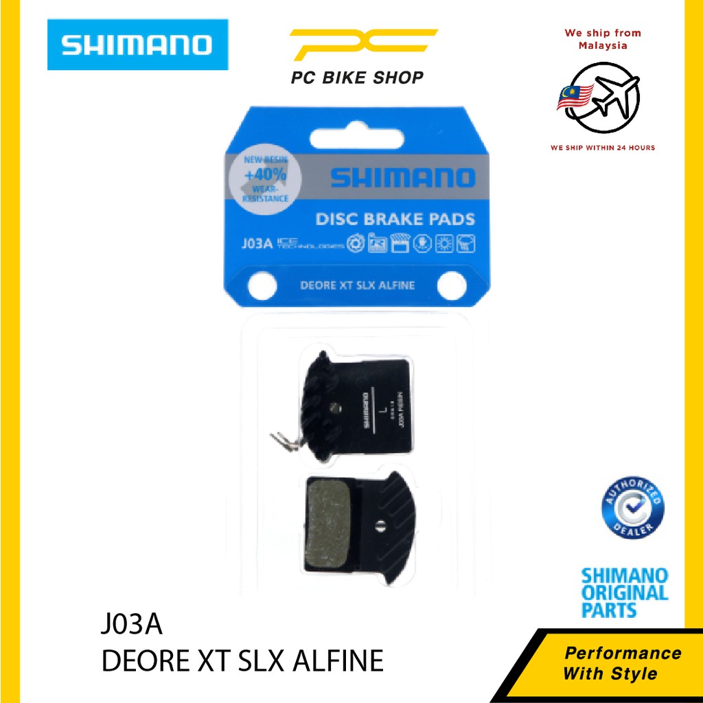 Shimano J03a Resin Disc Brake Pads Deorextslxalfine With Fin Shopee Malaysia 8427