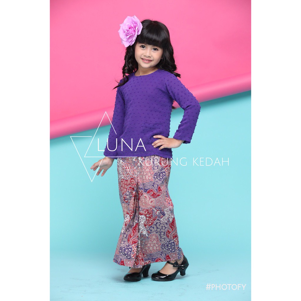  Baju  Kurung  Kedah  Batik Premium Cotton Budak Kanak kanak 