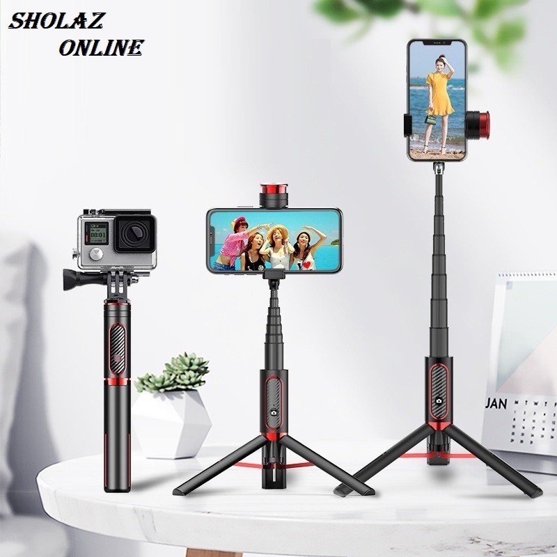 Aluminum Universal Bluetooth Monopod Tripod Mini 360 Degree Rotation