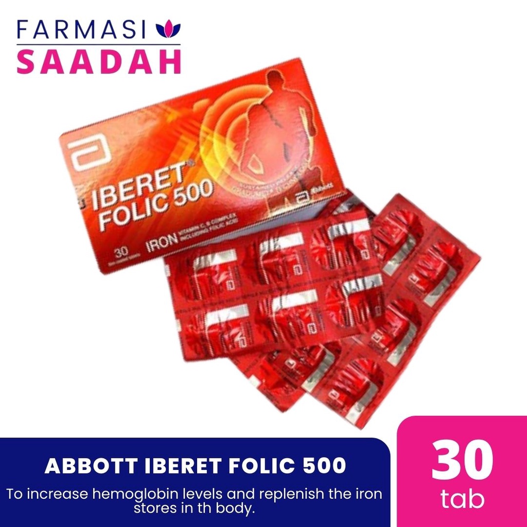 Iberet Folic 500 Iron Supplement Prices And Promotions Jun 2022 Shopee Malaysia