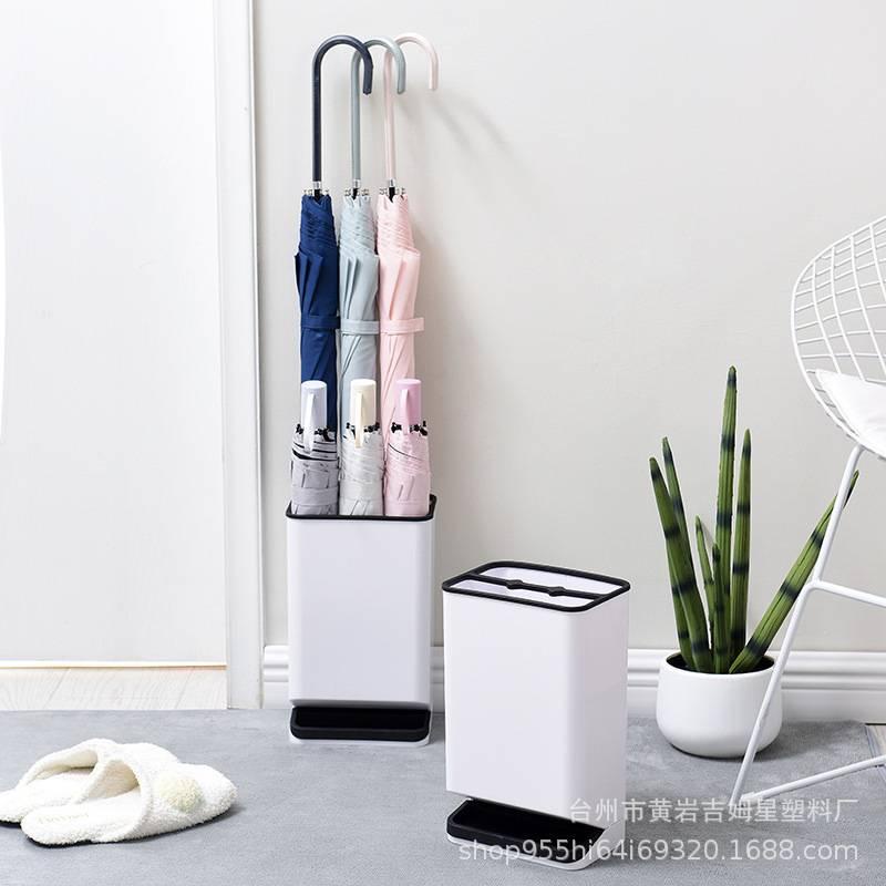 Umbrella Storage Rack Plastic Removable Anti-Leakage Nordic style six-empty long umbrella stand