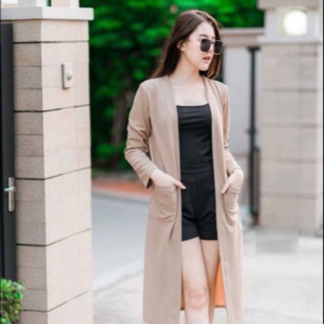 long cardigan shopee