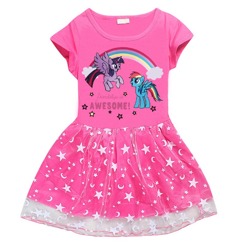 2020 Fashion My Little Pony Girls Dresses Baby Princess Party Short ...