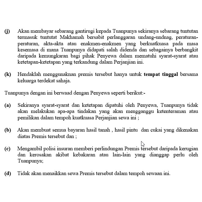 Dua Softcopy Perjanjian Sewa Rumah Versi Bm Bi Dan Dokument Hartanah Editable Shopee Malaysia