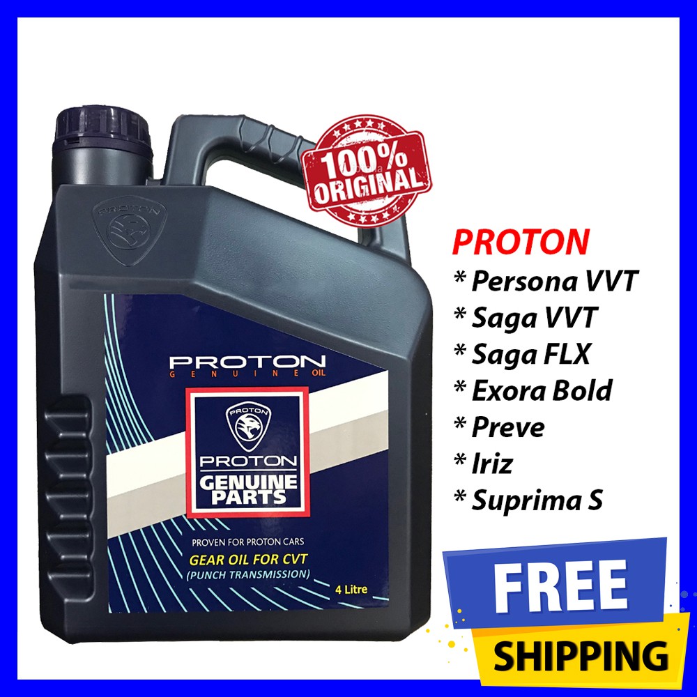 100 Original Proton Cvt Atf Auto Gear Oil 4l Saga Vvt Flx Preve Exora Bold Iriz Persona N Malaysia