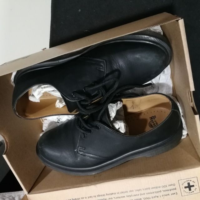 dr martens 1461 pw black greasy