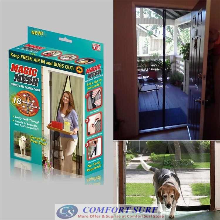 Magic Mesh Curtain Net Screen Door Magnetic Anti Mosquito Shopee