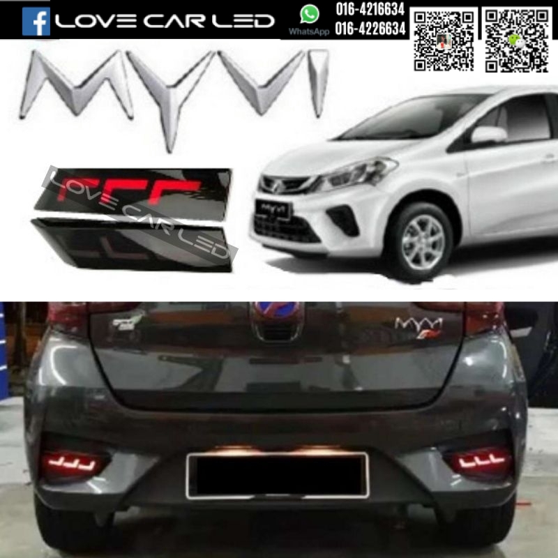 Perodua Myvi 2018 rear bumper reflector led | Shopee Malaysia