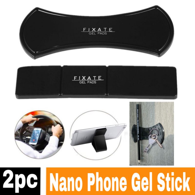 Fixate Sticky Gel Pads Multi Function Magic Anti-Slip Gel Pads for Cell Phones Holder Flourish Lama Nano Gel Pad Use at Car Office House or As Mobile Phone 4PCS GPS Renxingtai 4347560684