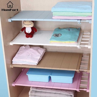Image of Adjustable Cabinet Organizer Storage Shelf Wall Mounted Kitchen Rack Space Saving Wardrobe Closet Shelves
