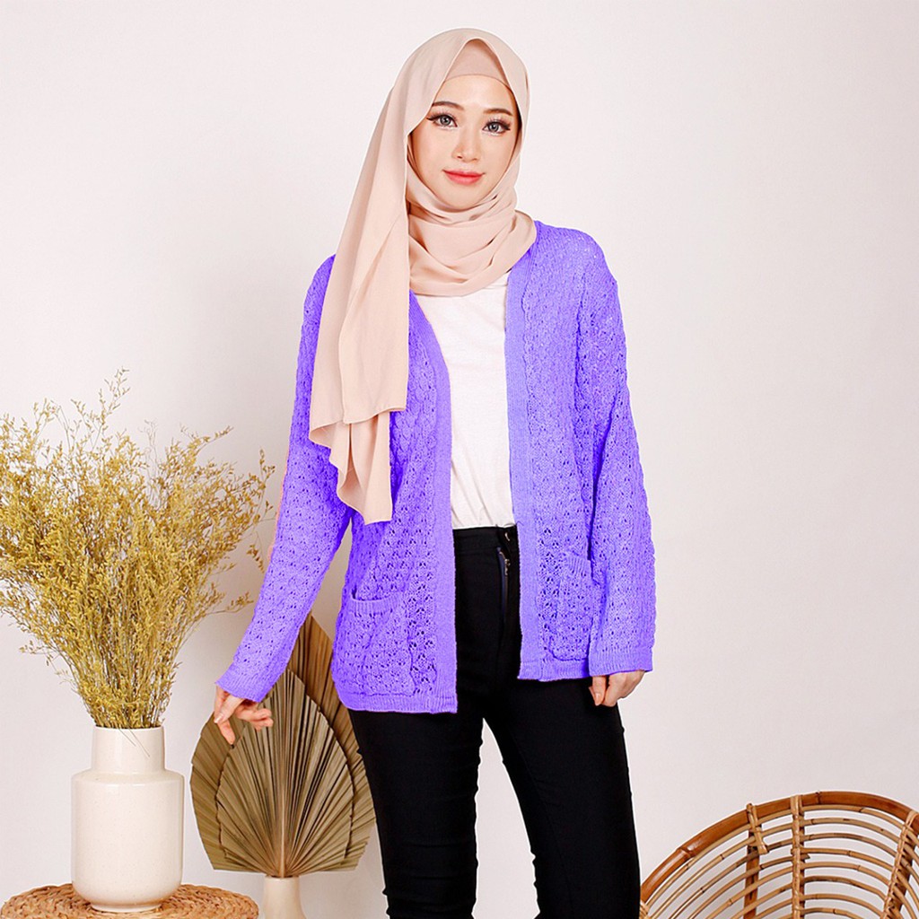 cardigan popcorn shopee
