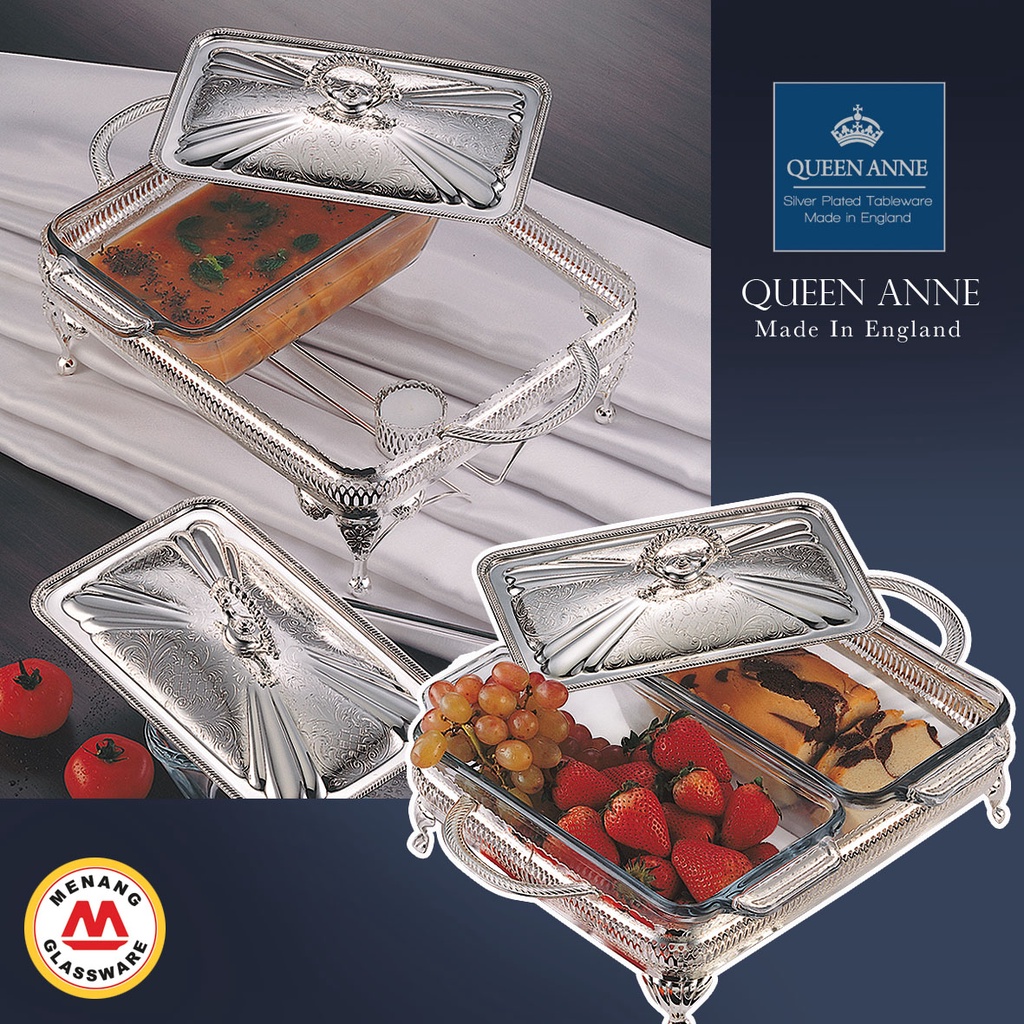 Queen Anne Double Casserole with & without Warmer