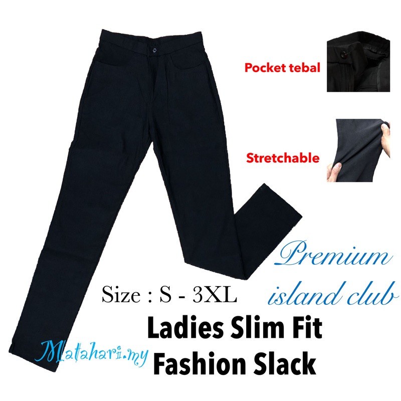 Buy Toktik Hot Style Ready Stock Ladies Slack Slim Fit Island Club Stretchable Kain Pocket Tebal Seluar Slack Perempu Seetracker Malaysia