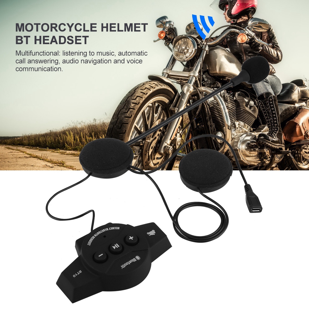 Automotive Helmet Headset Speaker Motorcycle Wireless Bluetooth 4.0